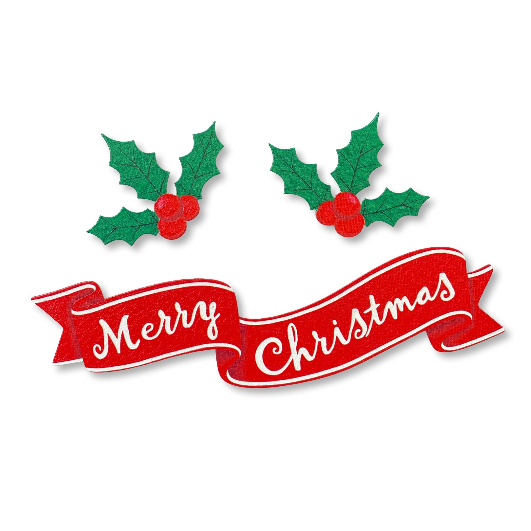 Merry Christmas Banner Magnets S/3