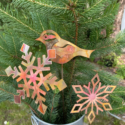 Snowflake Copper Pot Stake