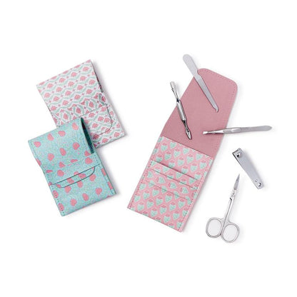 Floral Block Print 5 Piece Manicure Kit