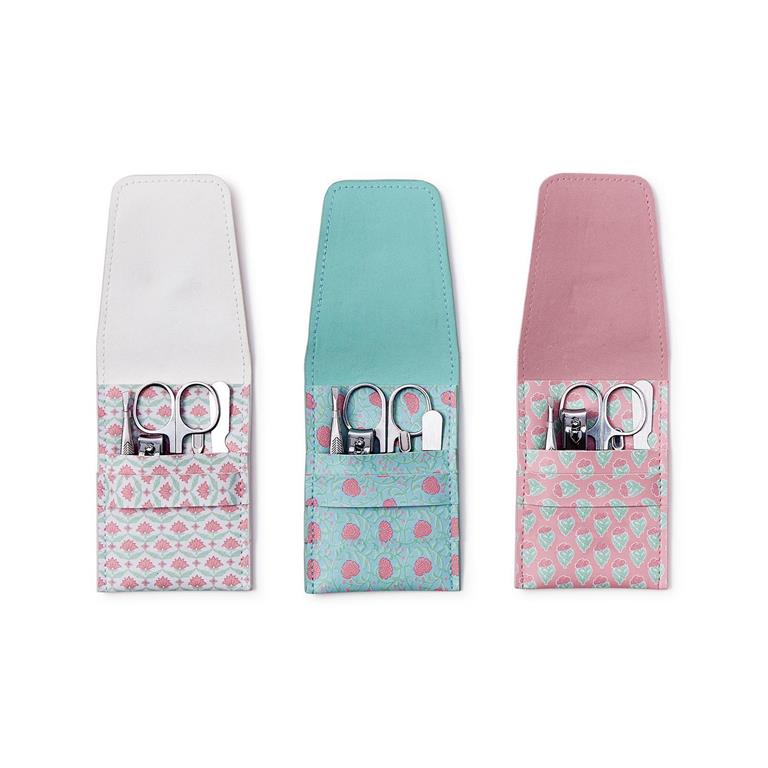 Floral Block Print 5 Piece Manicure Kit