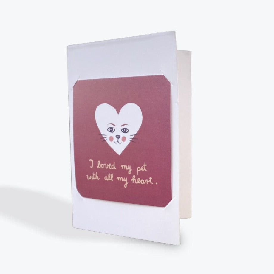 Cat Keepsake Sympathy Notecard