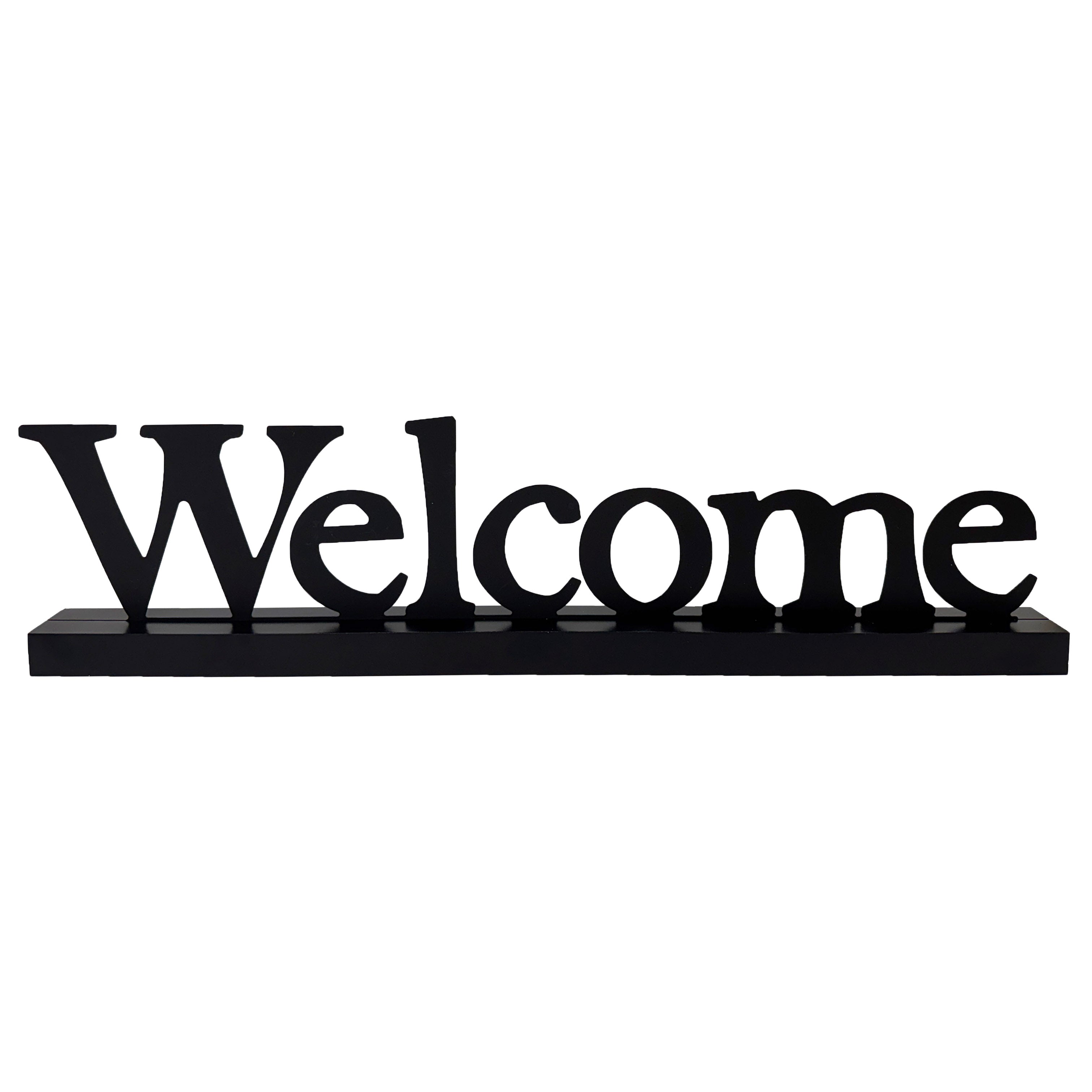 "Welcome" Magnetic Word 27"  w/ Wood Base
