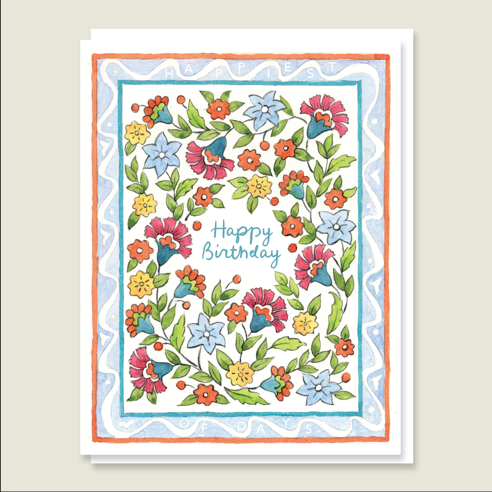 Floral Decorative Birthday Card