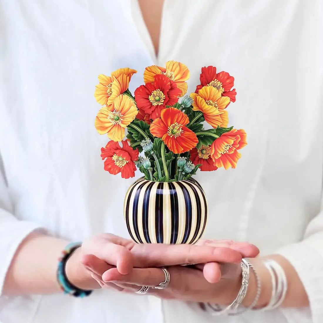 Mini French Poppies Pop-Up Card