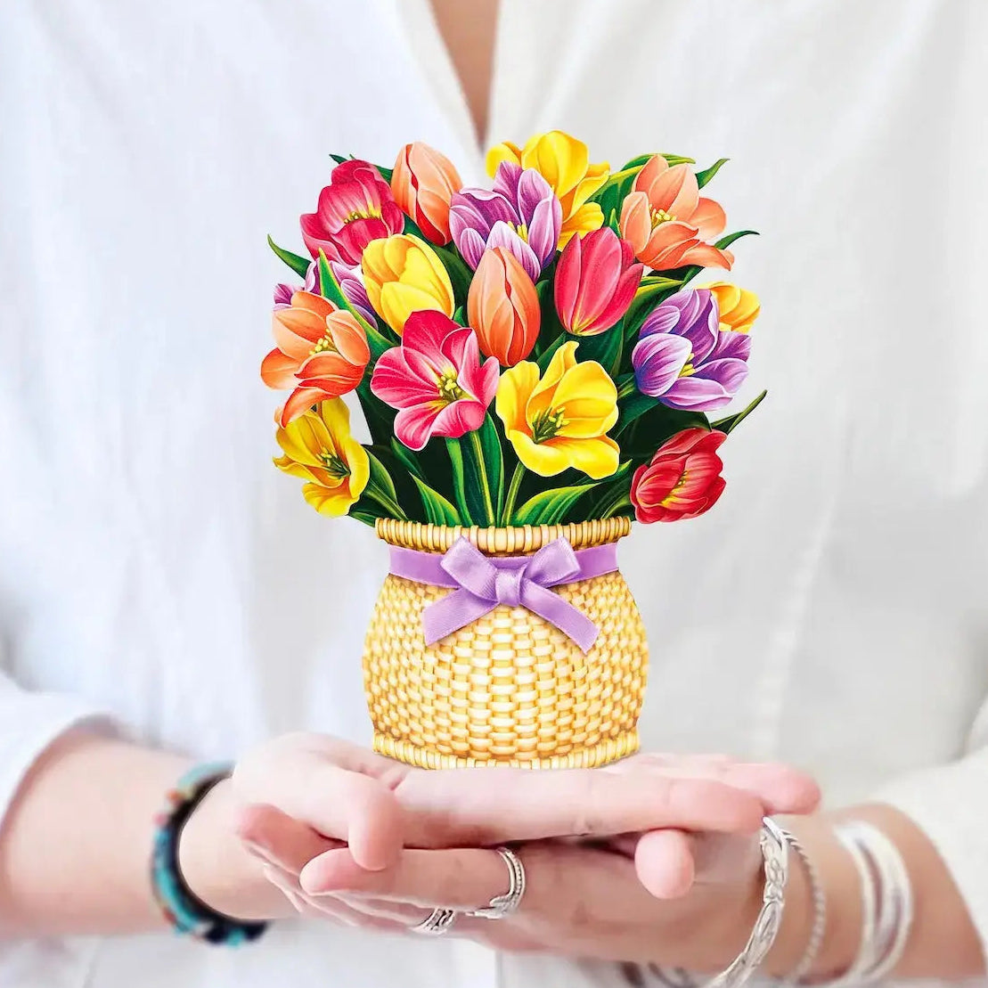 Mini Festive Tulips Pop-Up Card