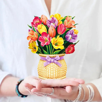 Mini Festive Tulips Pop-Up Card