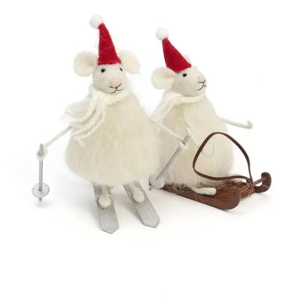 Felt Mouse Ornament (2 styles)