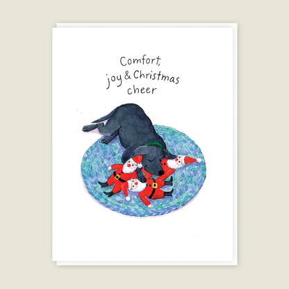 Lab &amp; Santas Christmas Card