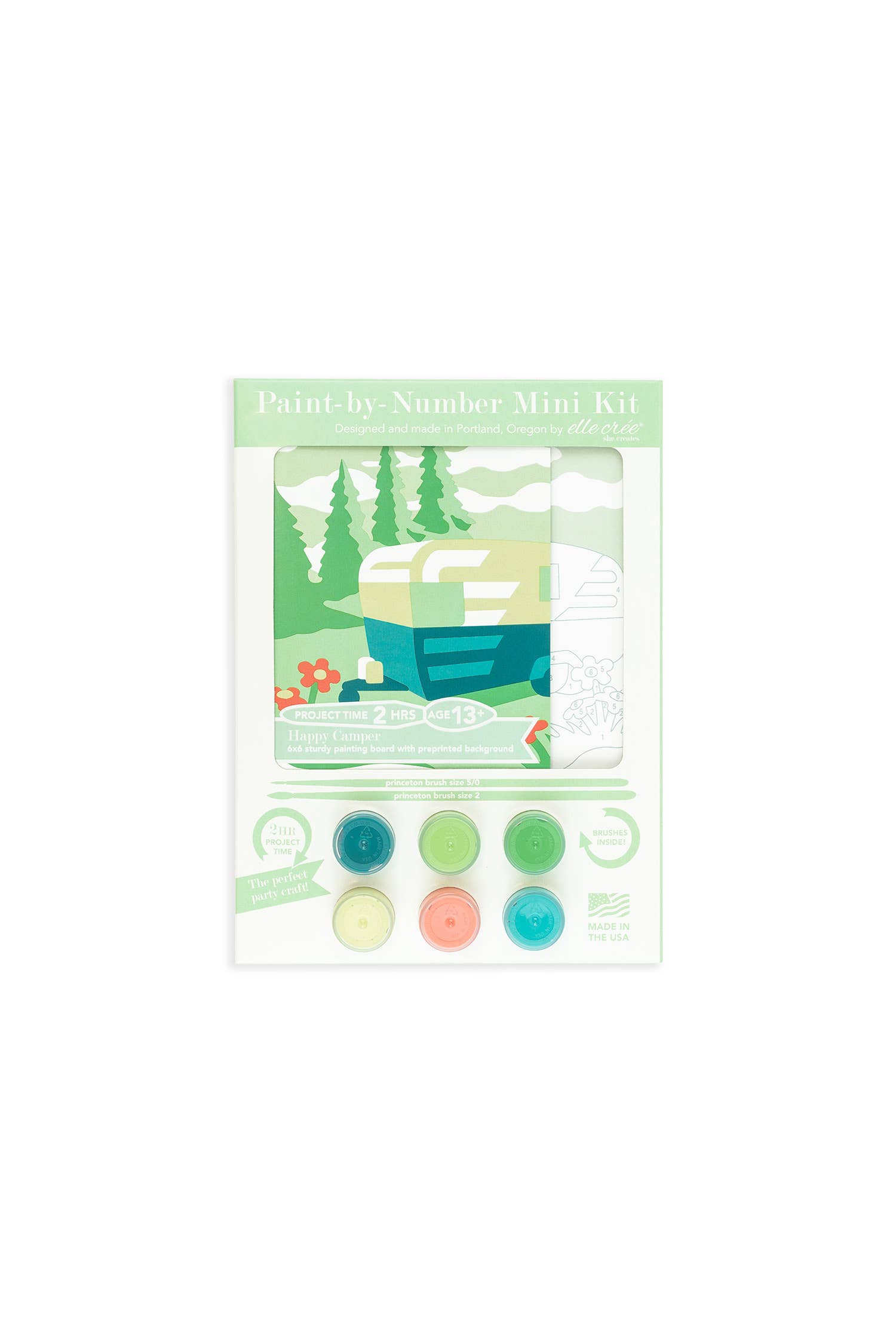 Happy Camper Mini Paint-by-Number Kit