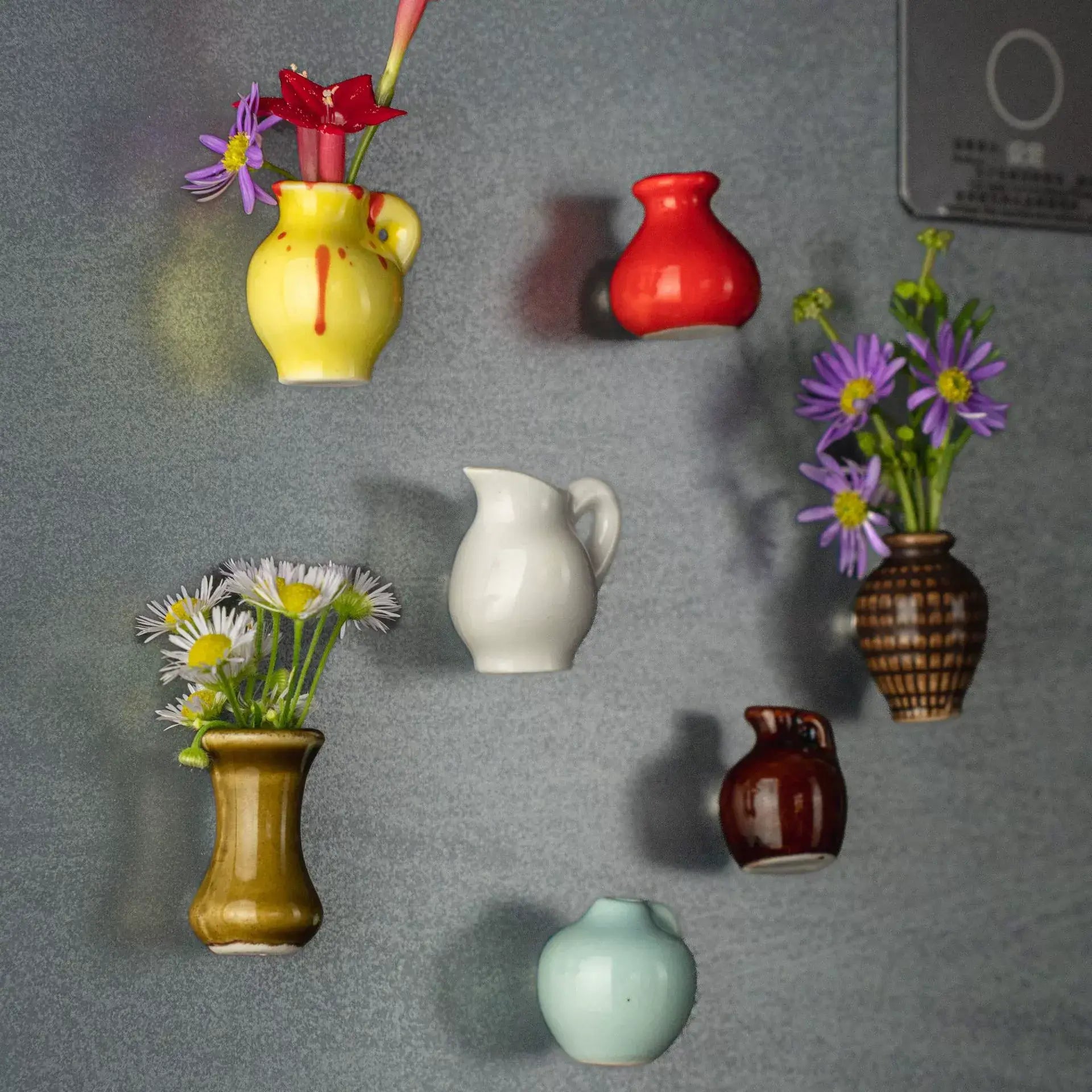 Miniature Flower Pot Vase Magnets