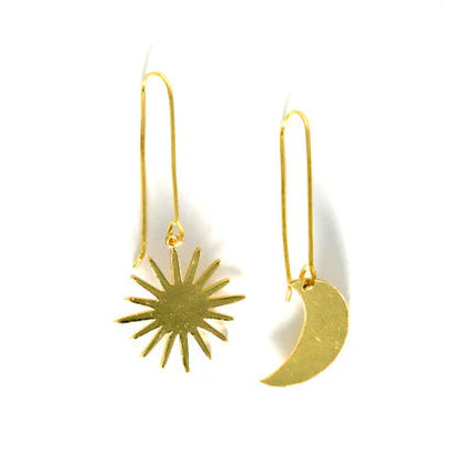 Cosmic Drop Earrings - Gold