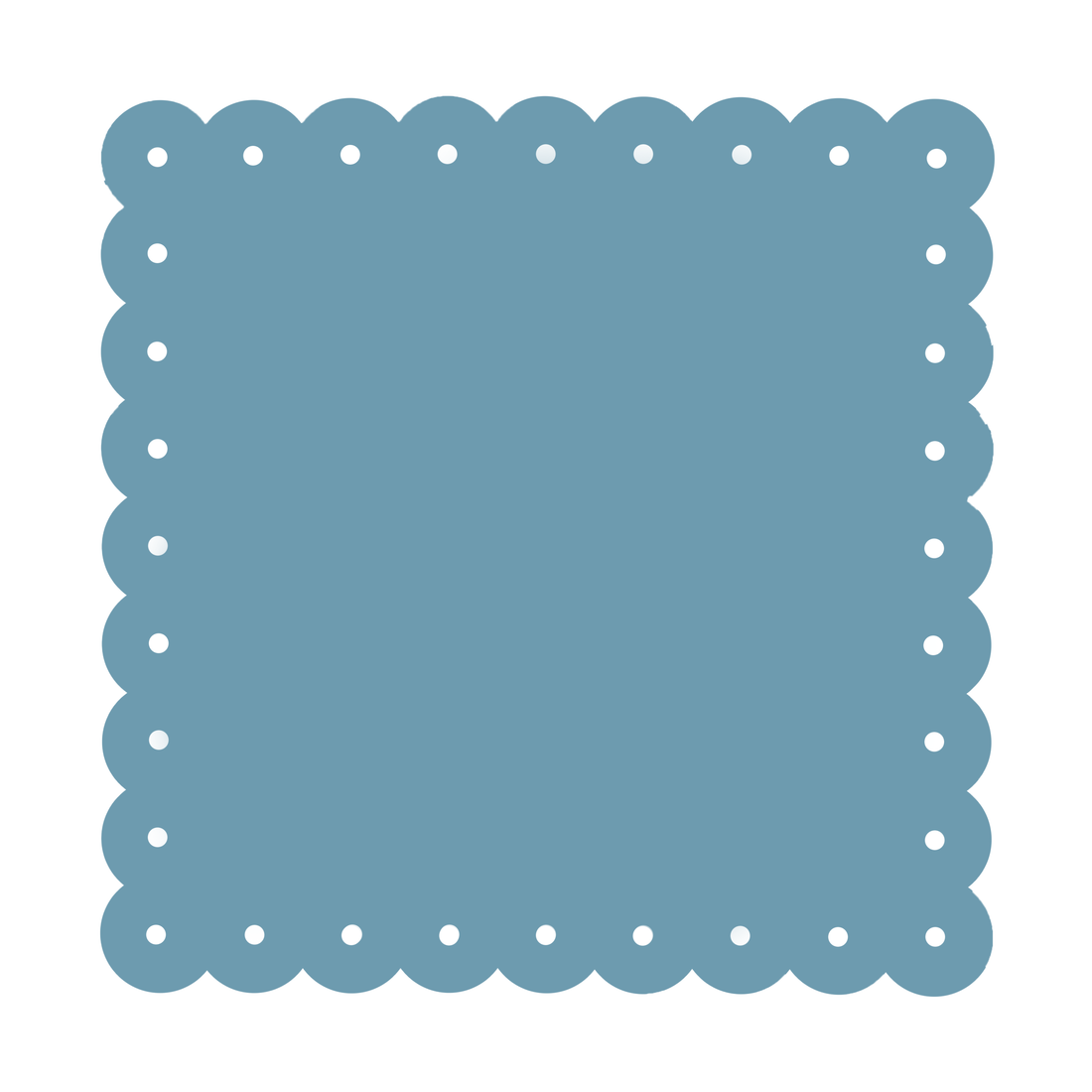 Scalloped Memo Board 18.5" - Aqua