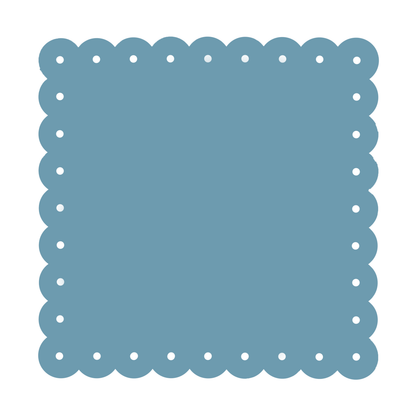 Scalloped Memo Board 18.5" - Aqua