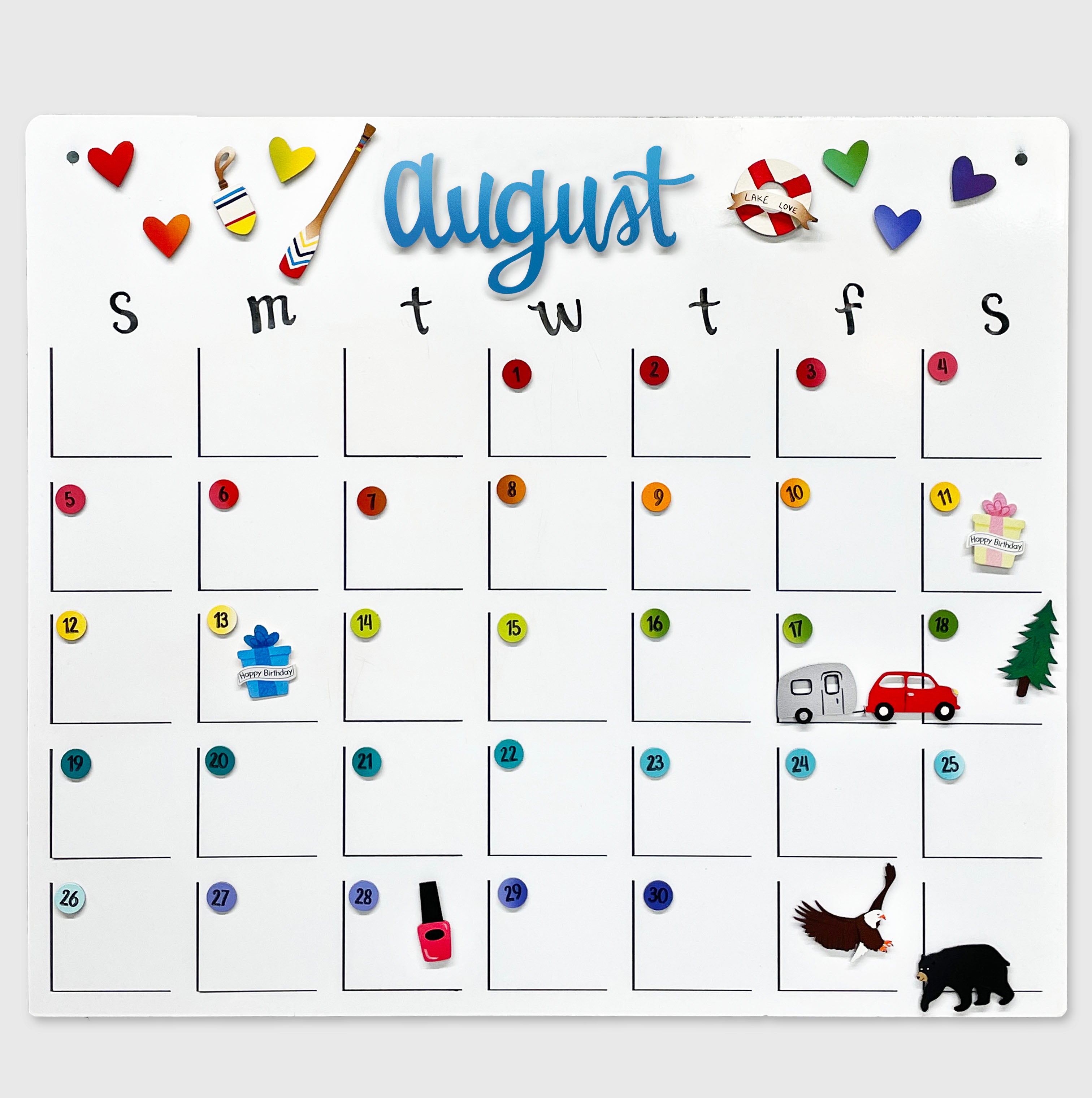 Birthday Calendar Magnets S/4