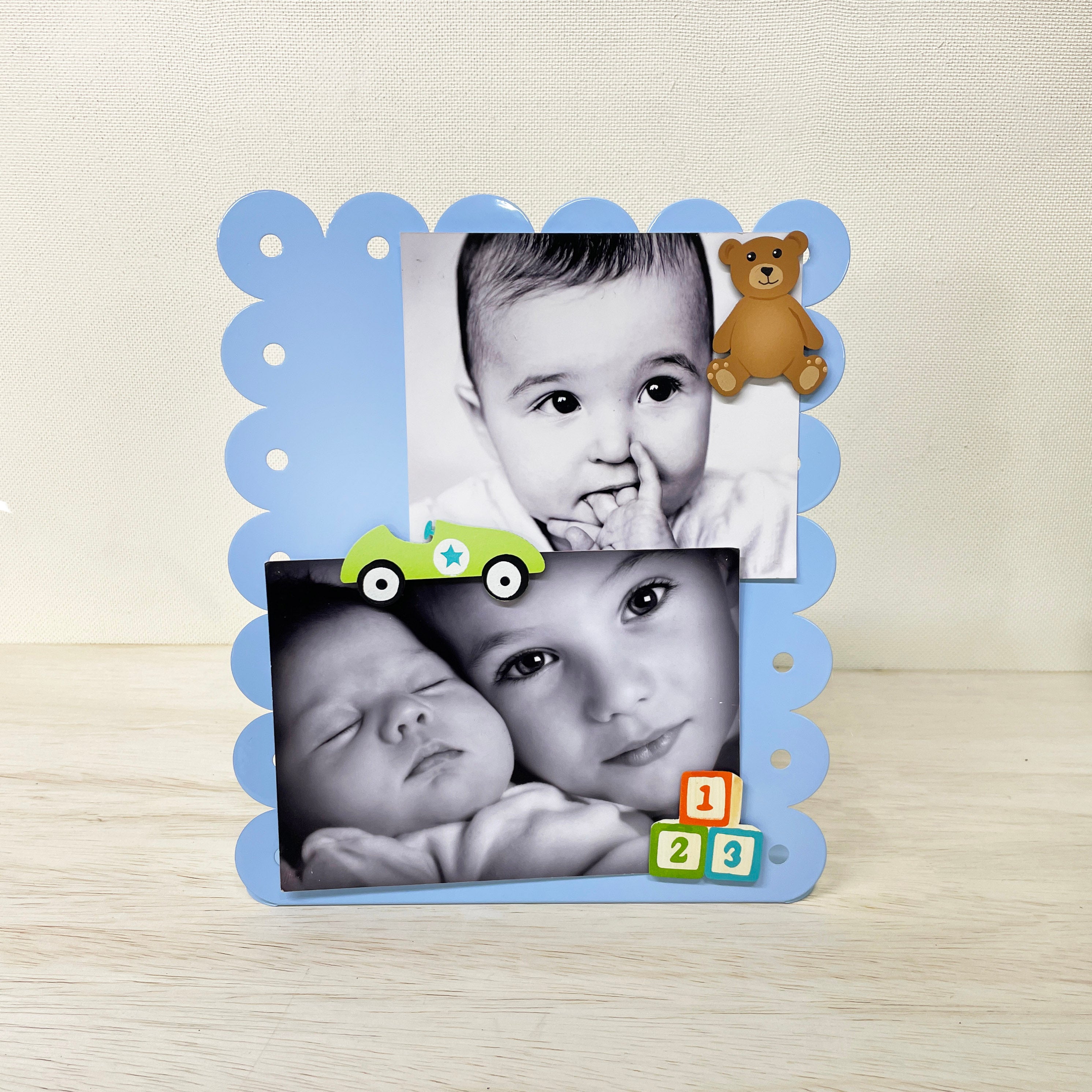 Vertical Easel Picture Frame - Blue