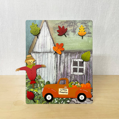 Fall Truck w/ Gourds Magnet