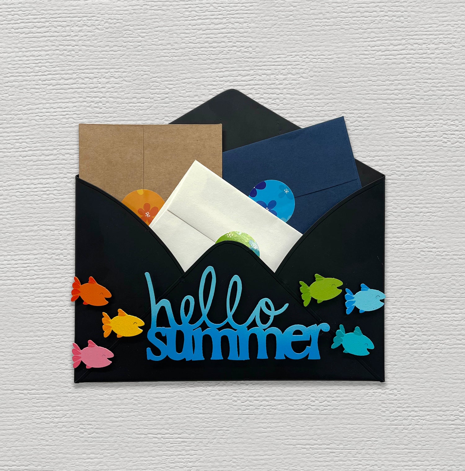 „Hallo Sommer“ Magnet Blau