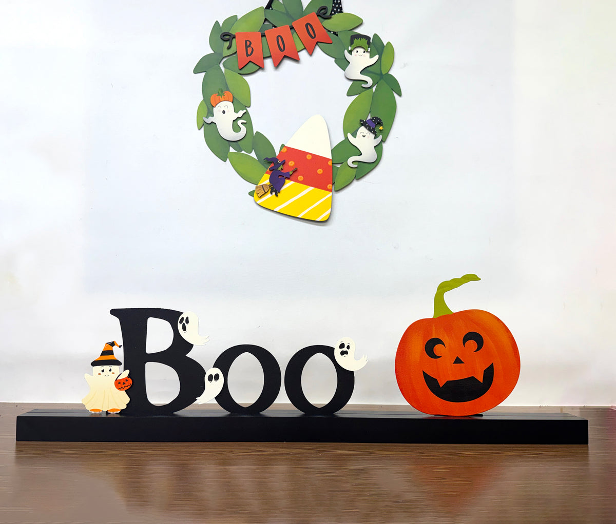 Boo Wreath Kit Magnets S/4