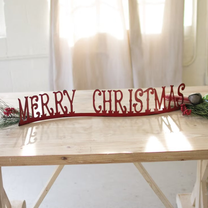 Tabletop Or Mantle Merry Christmas