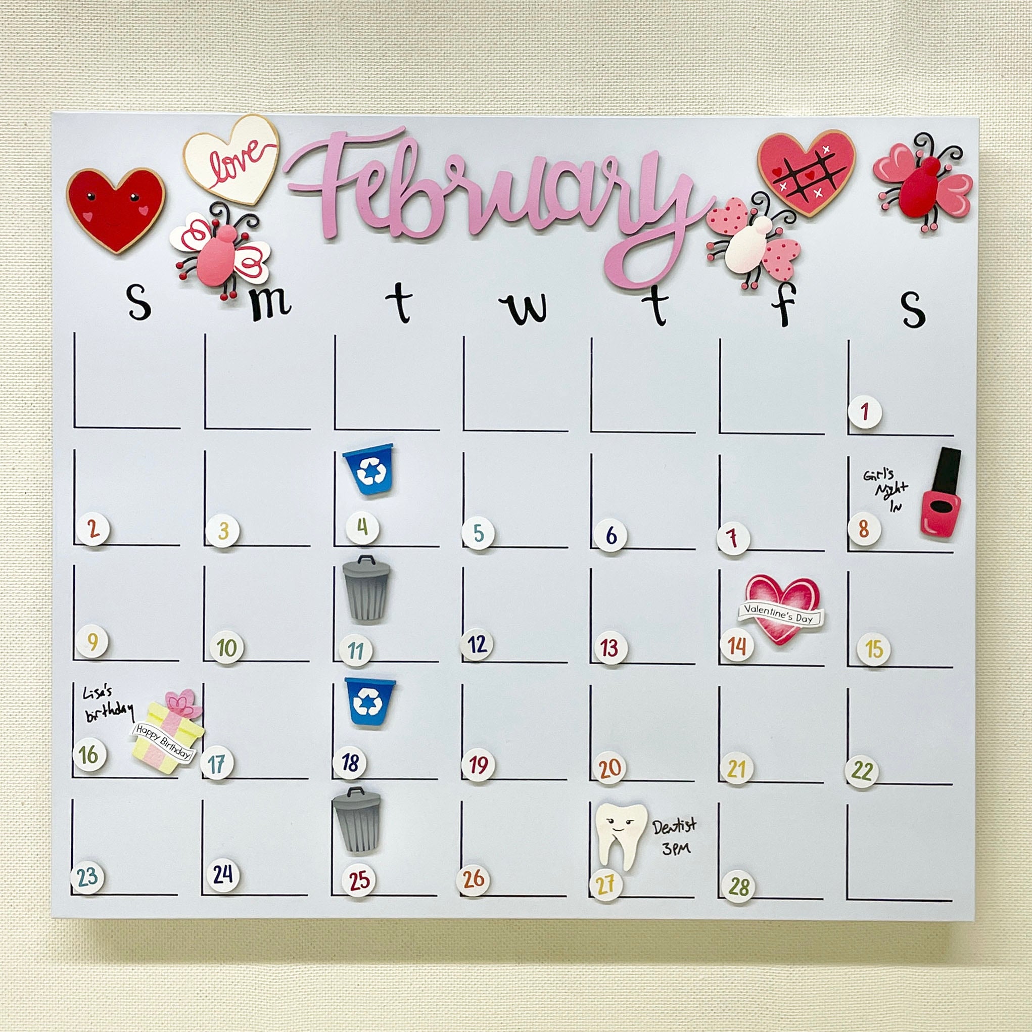 Dry Erase Magnetic Calendar - 15&quot;h x 17&quot;w