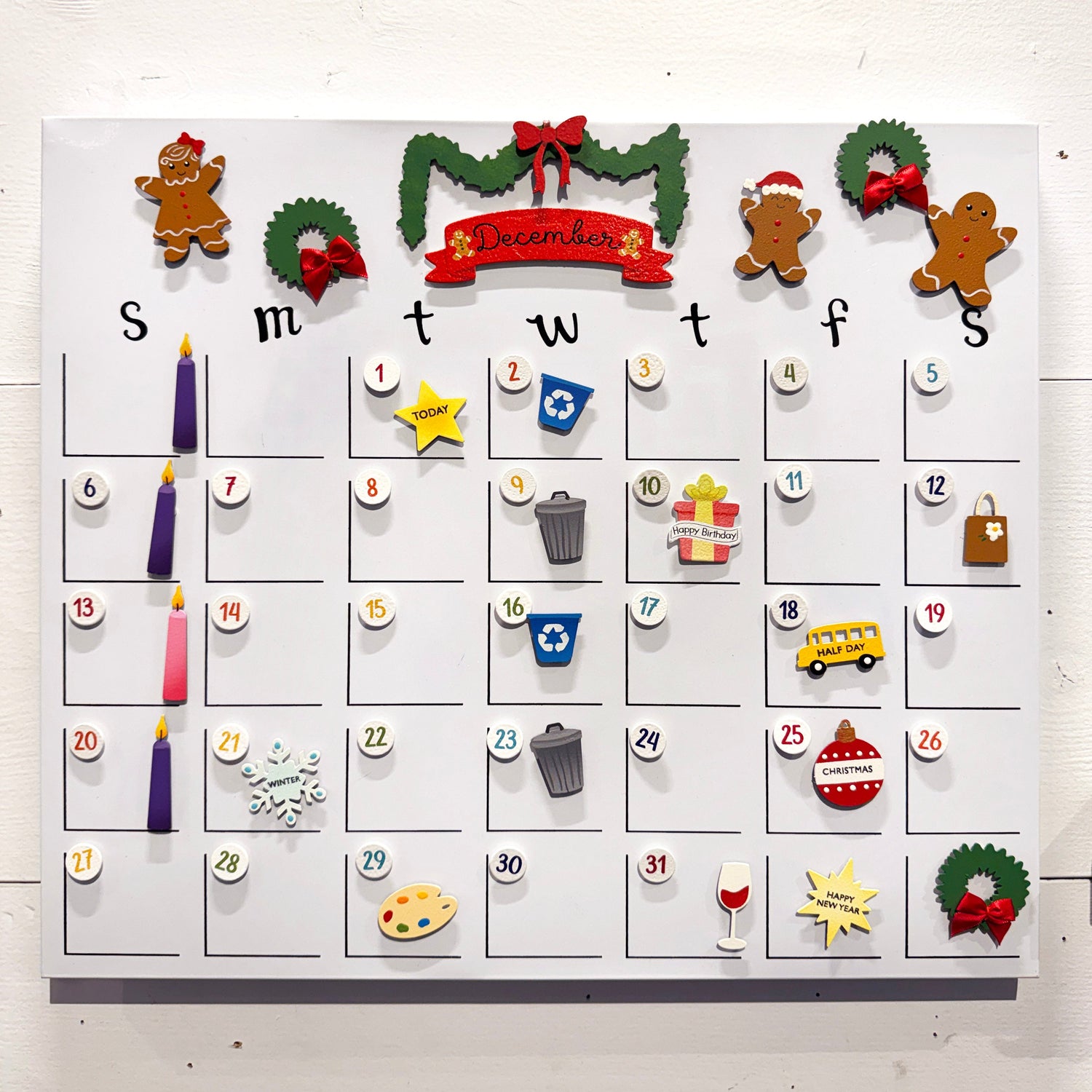 Advent Candle Magnets S/4
