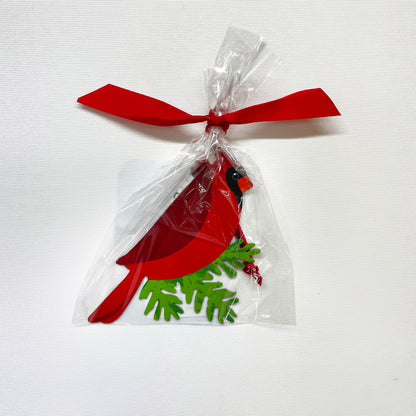 Cardinal on Branch Ornament