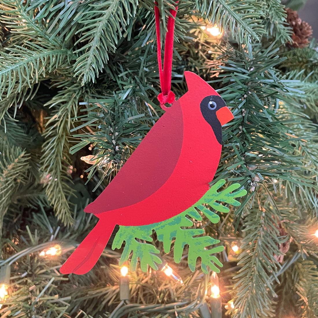 Cardinal on Branch Ornament