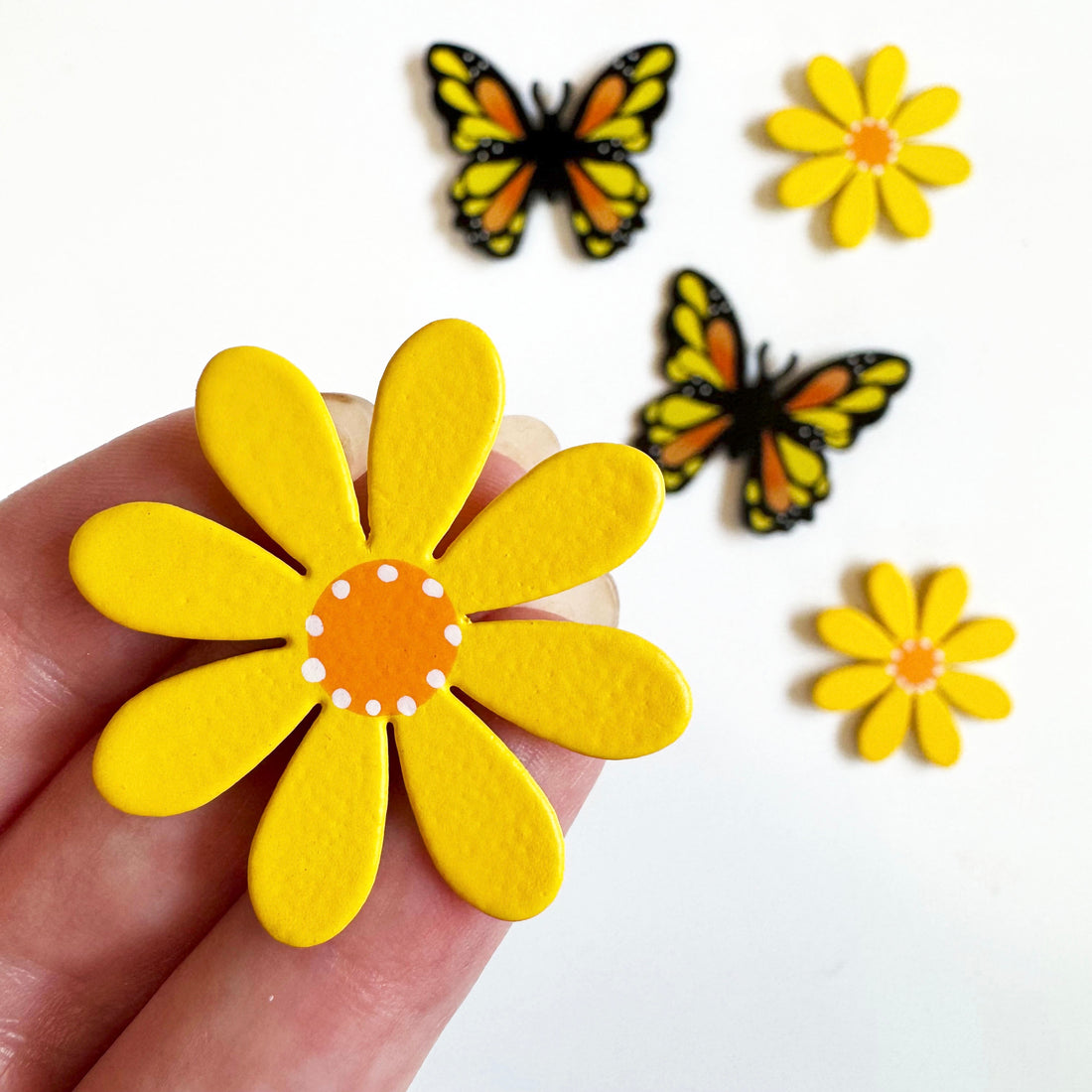 Gänseblümchen-Magnet Gelb