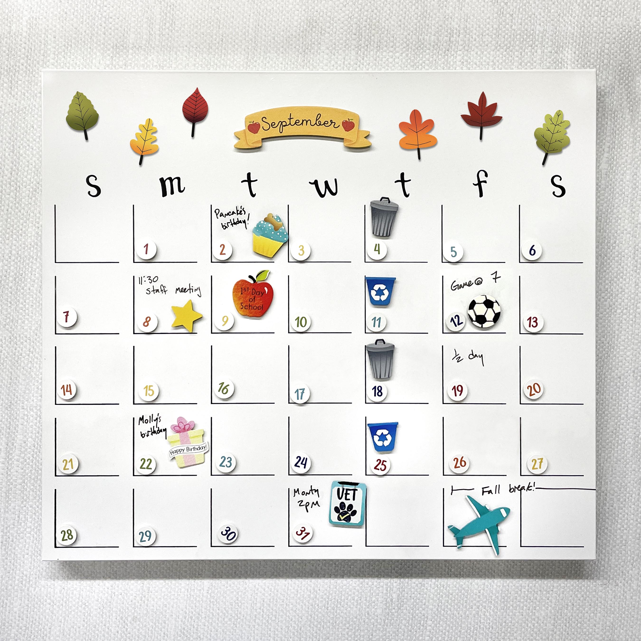 Calendar Month Magnets S/12