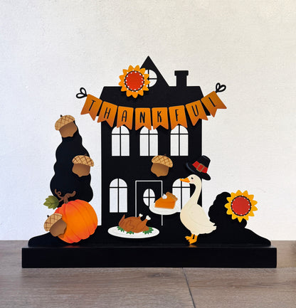 Thankful Wreath Kit Magnets S/4