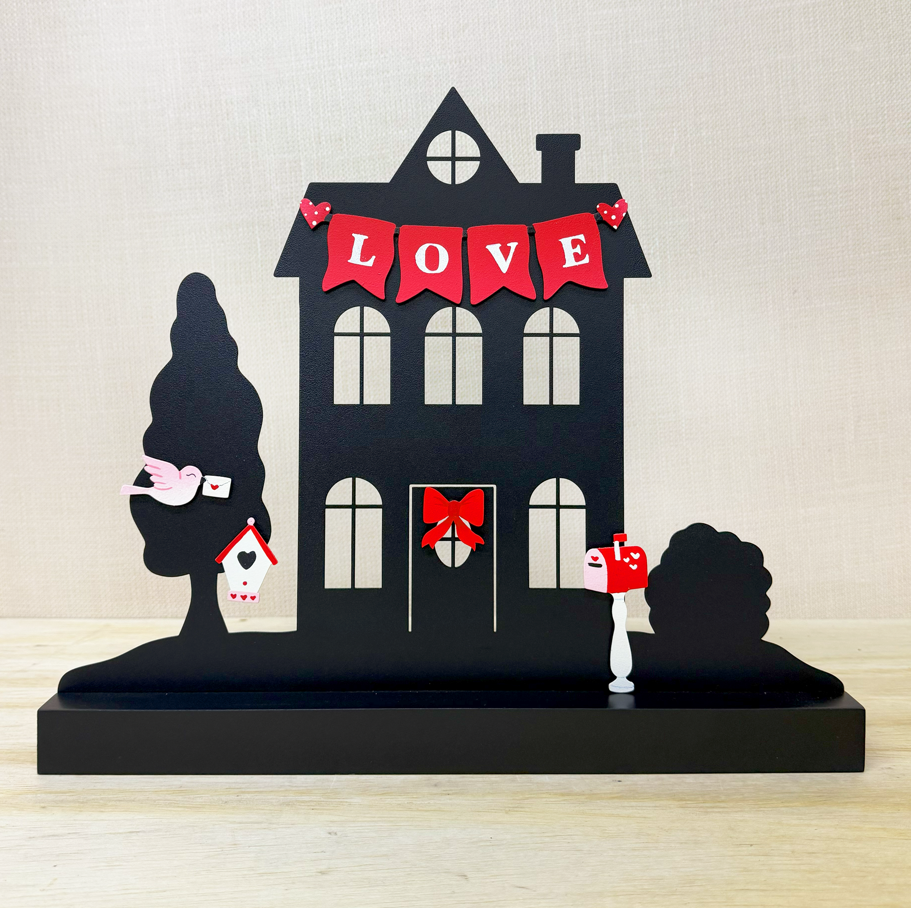 Everyday House Silhouette w/ Wood Base