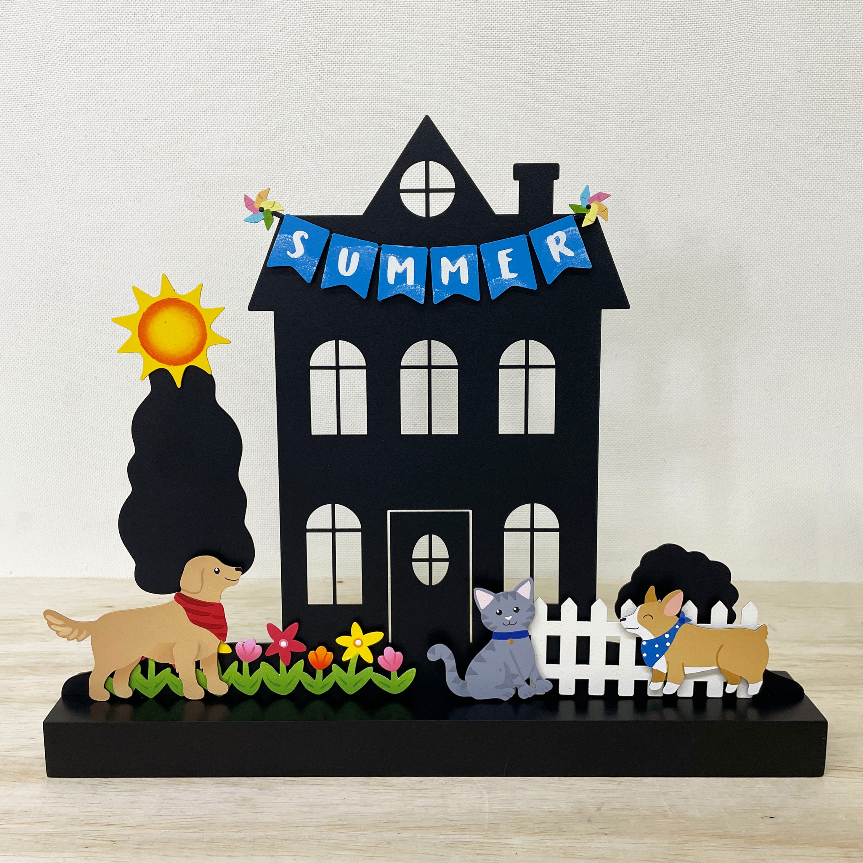 Everyday House Silhouette w/ Wood Base