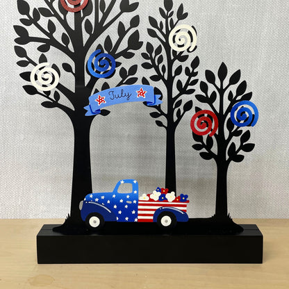 Patriotic Truck Magnet