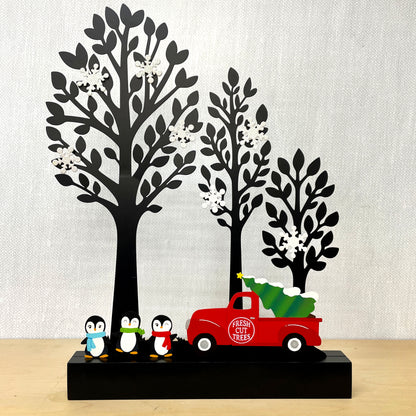 Holiday Truck w/ Tree Magnet