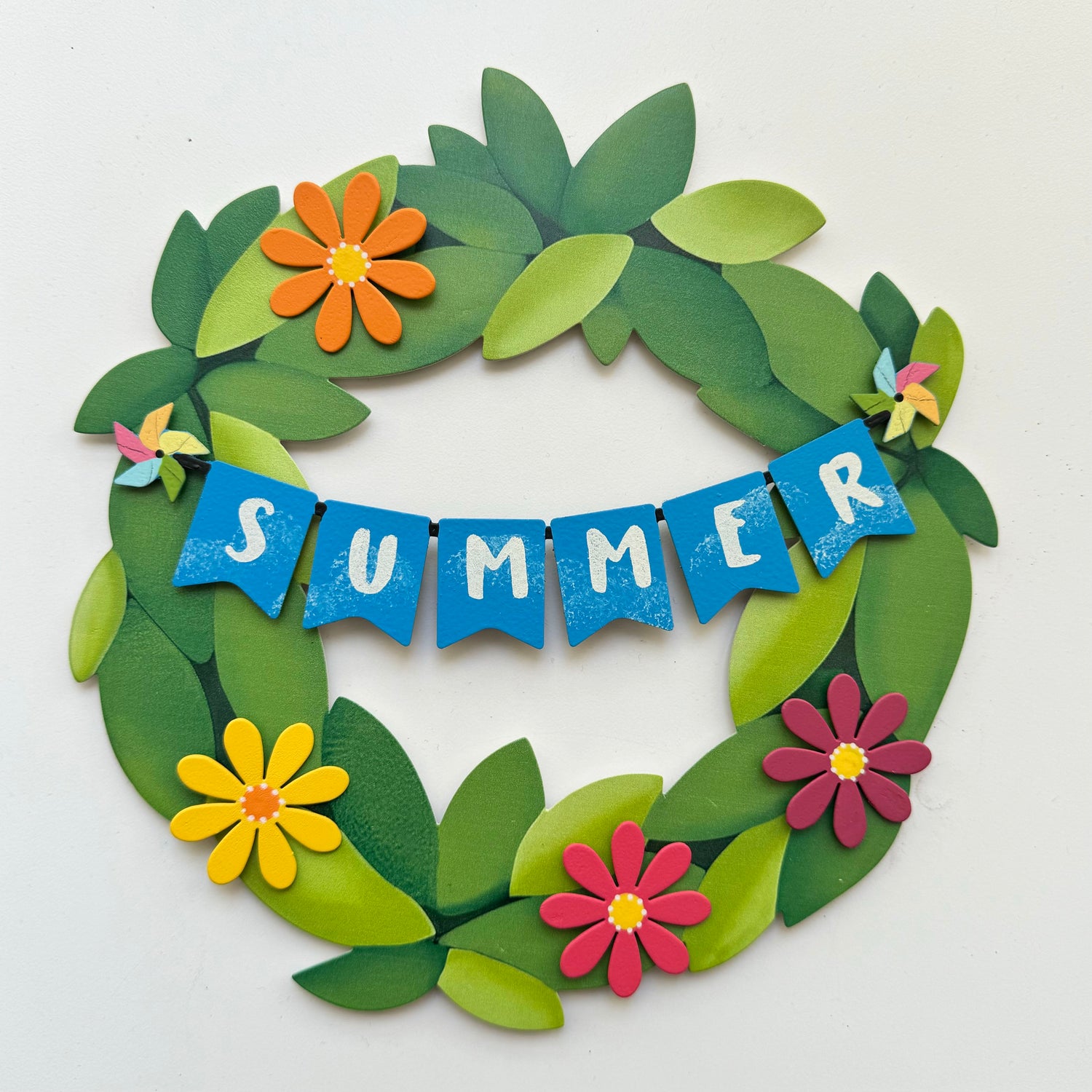 &quot;Summer&quot; Banner w/ Pinwheels Magnet (6.5&quot;w)