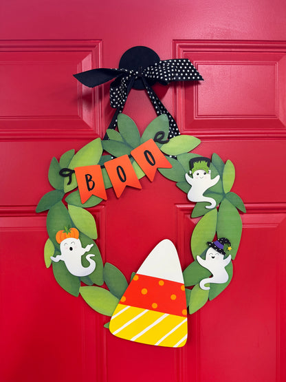 Boo Wreath Kit Magnets S/4