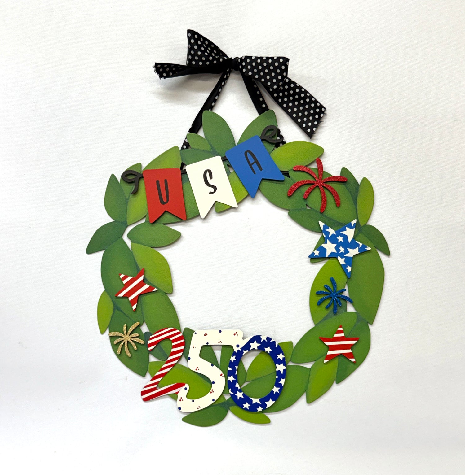 USA Patriotic Wreath Kit Magnets S/4