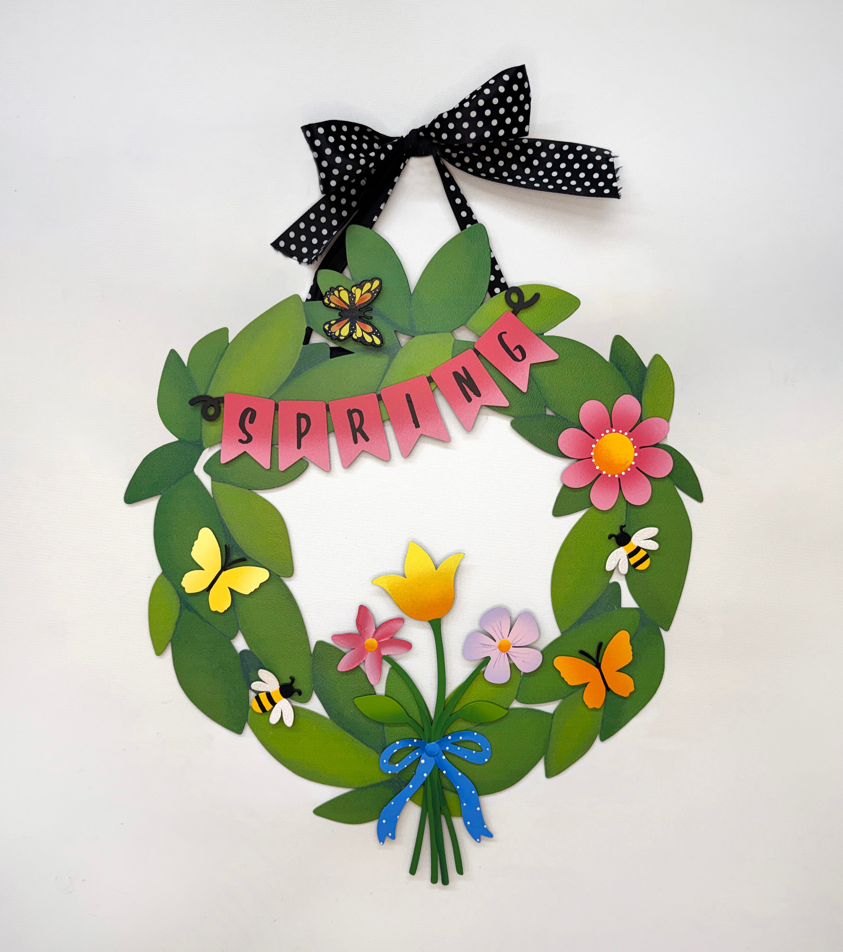 "Spring" Wreath Kit Magnets S/4