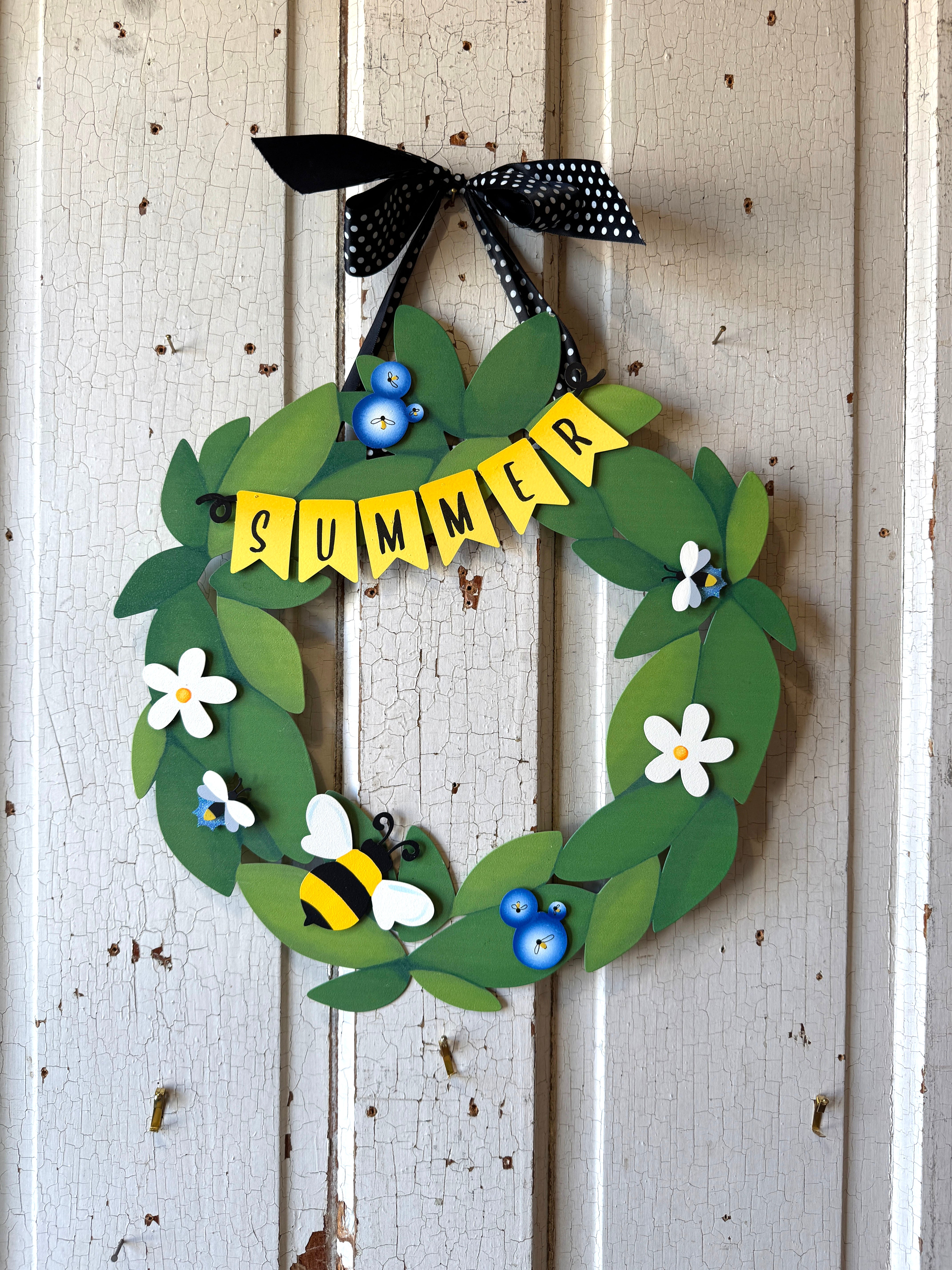 Summer Wreath Kit Magnets S/4