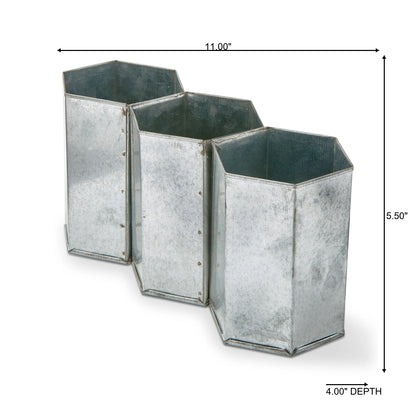 Galvanized Flatware Caddy