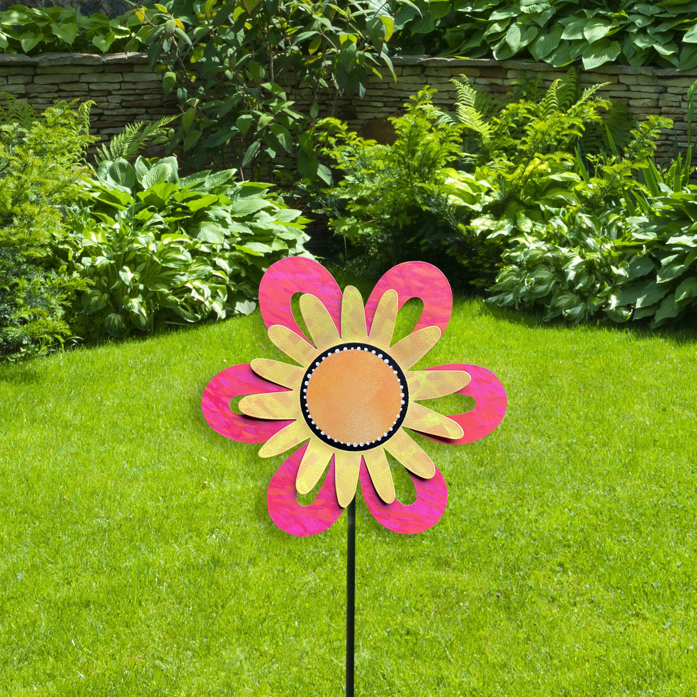 Blumen-Magnet-Art-Pop, dimensionales Gelb mit Schlaufe