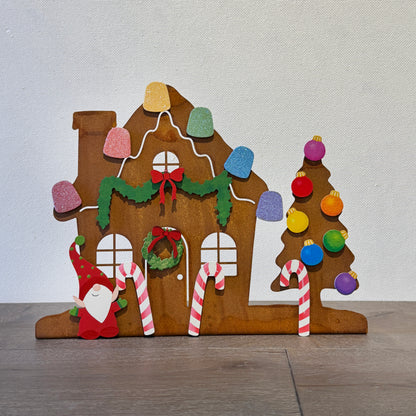 Gingerbread House Magnetic Decor, Freestanding