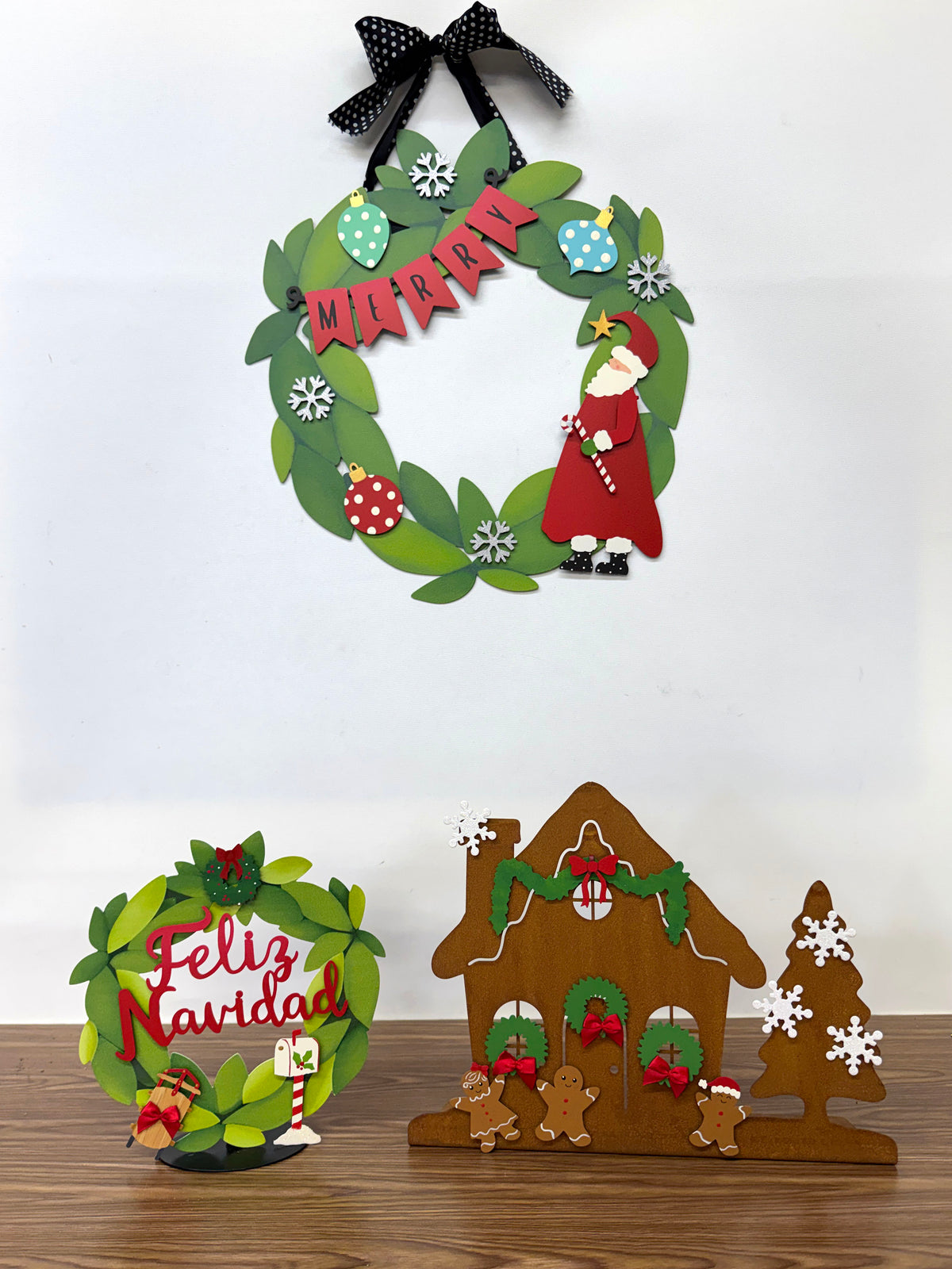 Merry Wreath Kit Magnets S/4