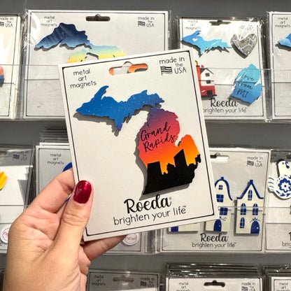 Grand Rapids Skyline Michigan LP/UP Magnet