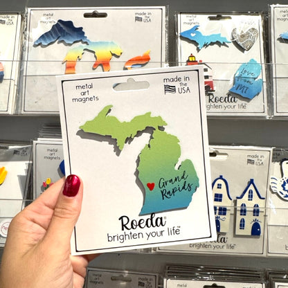 Michigan LP/UP w/ Heart on Grand Rapids Magnet