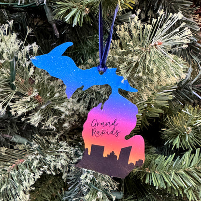 Grand Rapids Michigan Ornament Sunset