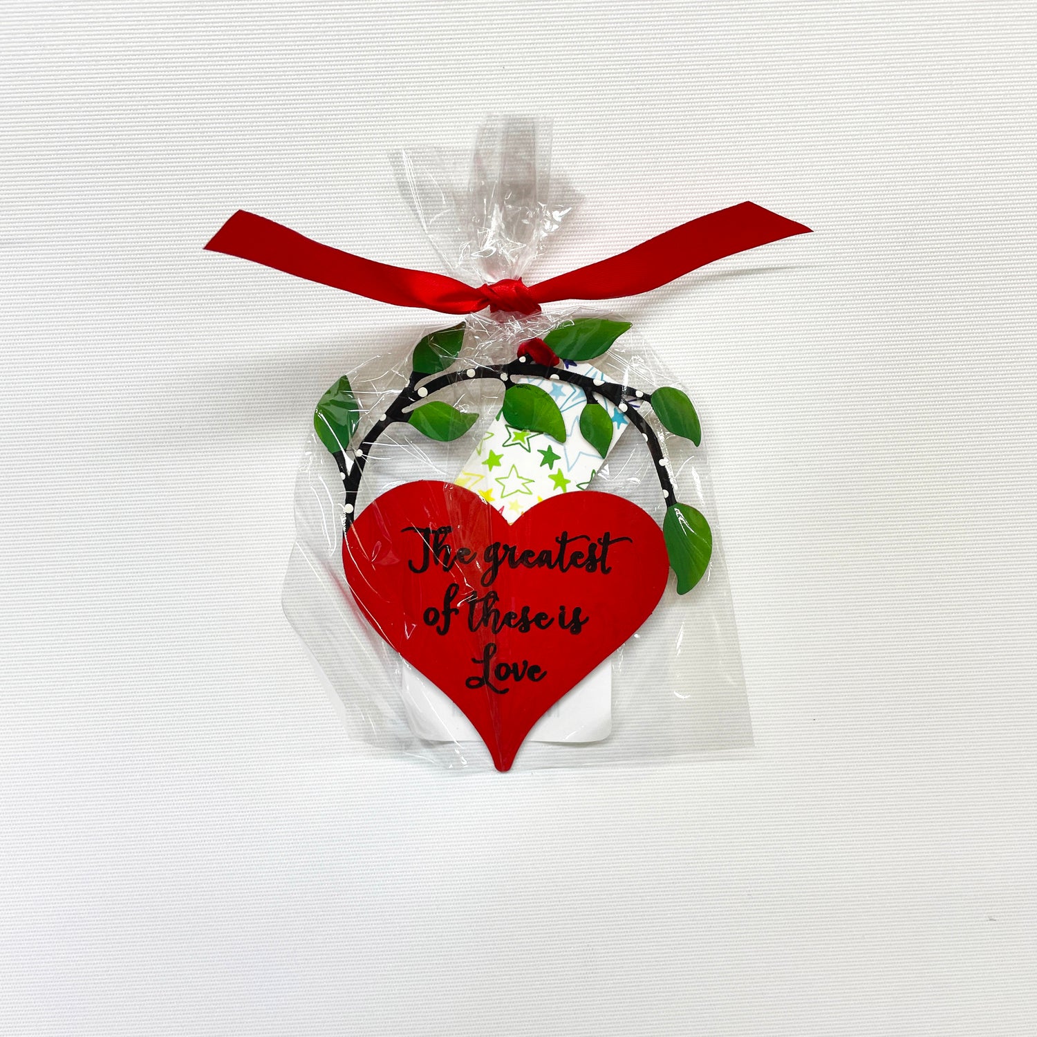 "Greatest Of These Is Love" Heart w/ Vine Ornament
