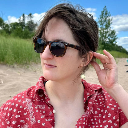 Cosmic Drop Earrings - Gold