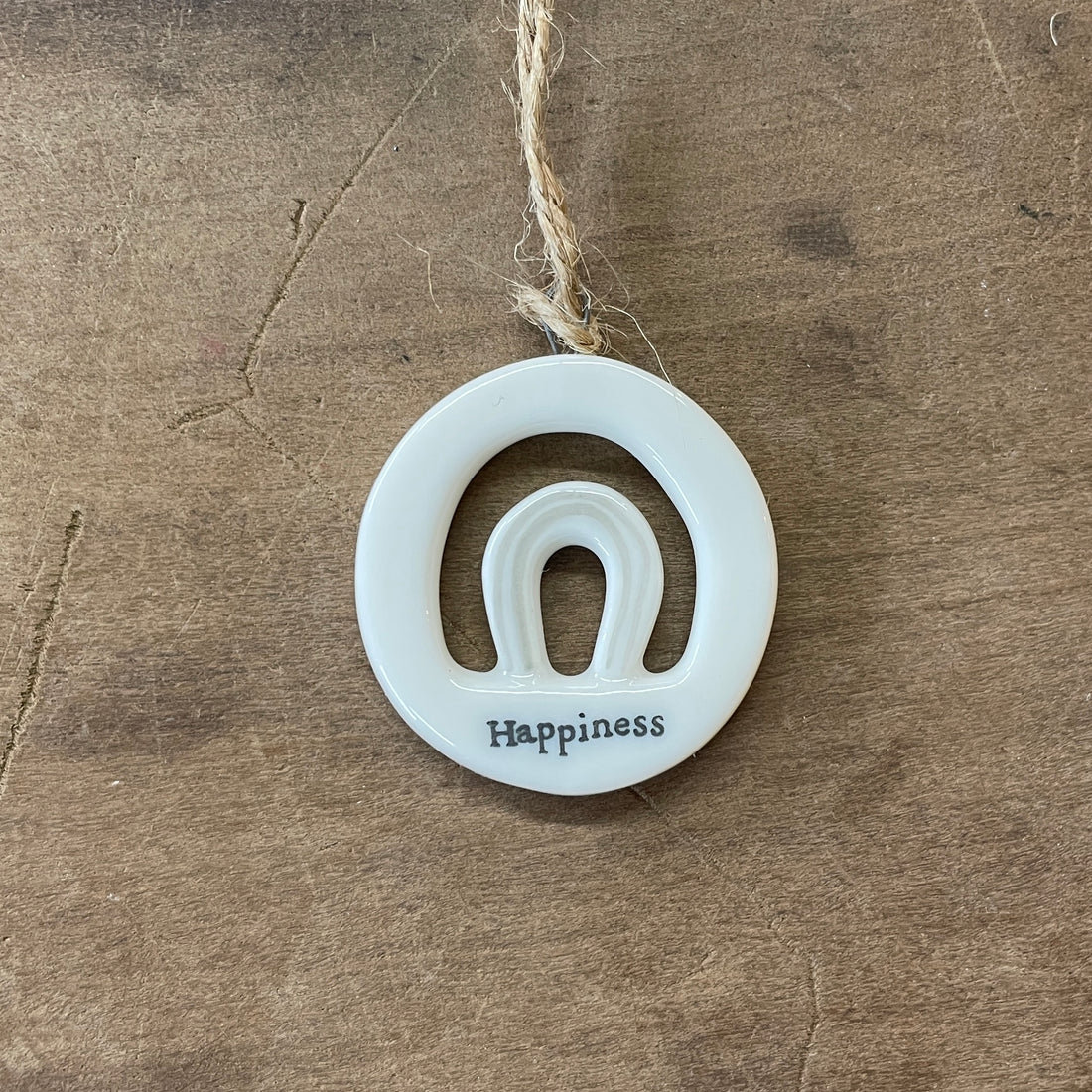 Cut Out Porcelain Sentiment Ornaments