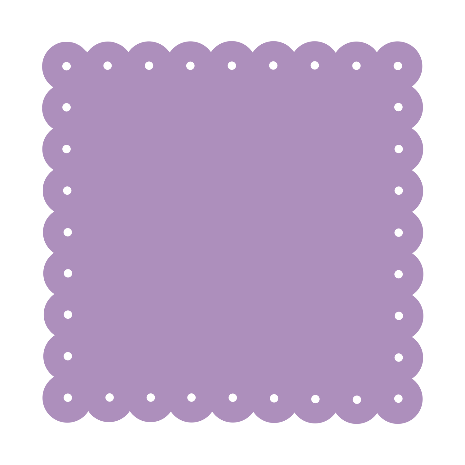 Scalloped Memo Board 18.5" - Matte Lavender